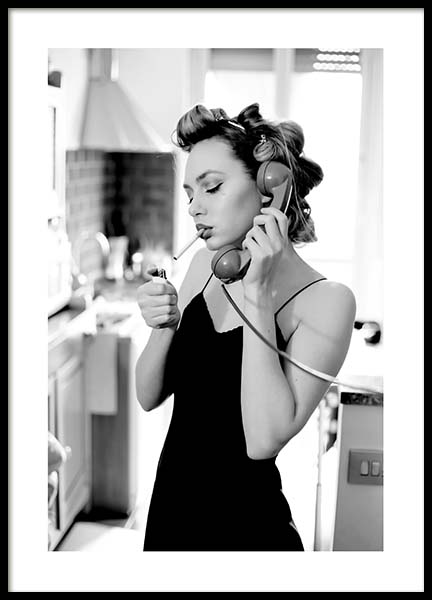 Kitchen Calls Plagát v skupine Plagáty / Čiernobiele plagáty v Desenio AB (10164)