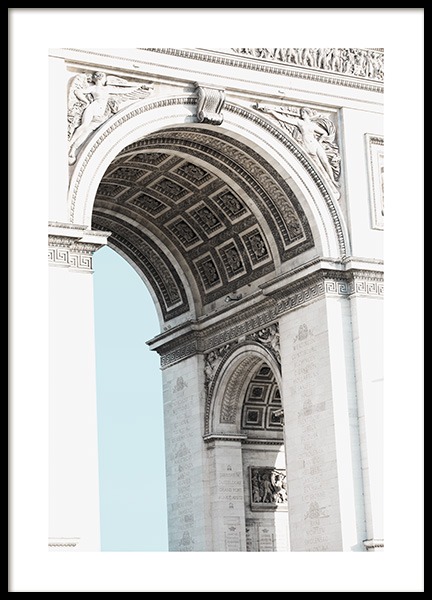 Arc De Triomphe Roumanie Vs France Arc de Triomphe Detail Plagát - Plagát s prepracovanými detailmi