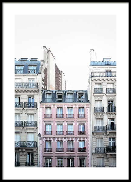 Pink Facade in Paris Plagát v skupine Plagáty / Umelecké fotografie v Desenio AB (11348)