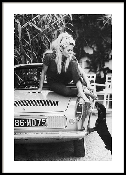 Brigitte Bardot Plagát v skupine Plagáty / Čiernobiele plagáty v Desenio AB (11977)
