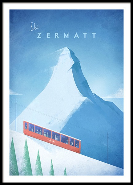 Ski Zermatt Plagát v skupine Plagáty / Prírodné motívy v Desenio AB (11985)