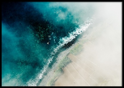 Beach and Sea Aerial Plagát v skupine Plagáty / Prírodné motívy / Tropické v Desenio AB (12063)