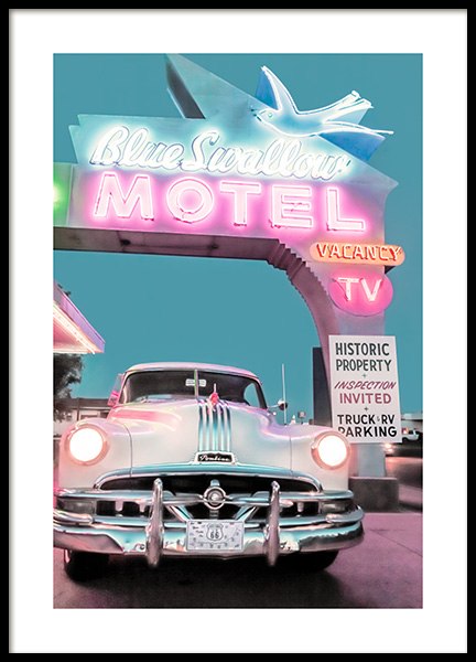 Blue Swallow Motel Poster v skupine Plagáty / Umelecké fotografie v Desenio AB (12774)