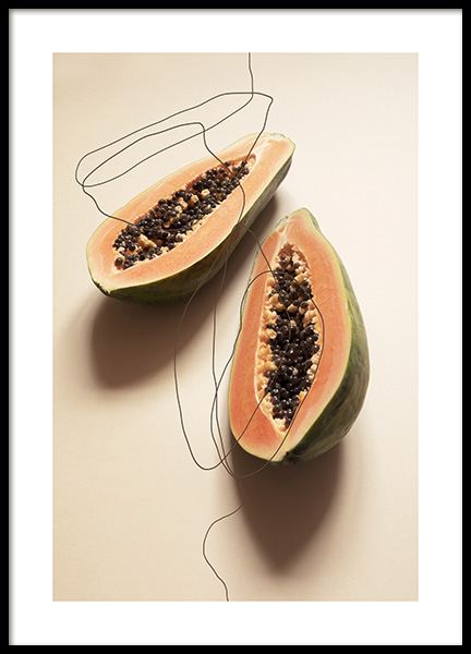 Papayas Poster v skupine Plagáty / Kuchynské obrazy v Desenio AB (12820)
