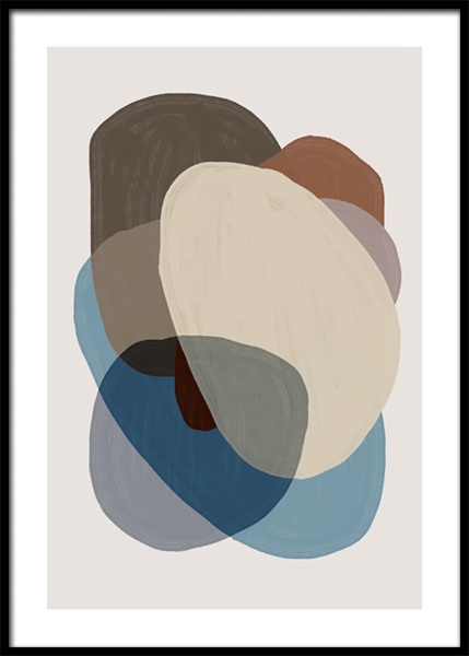 Browns and Blues No2 Plagát v skupine Plagáty / Umelecké motívy v Desenio AB (14894)