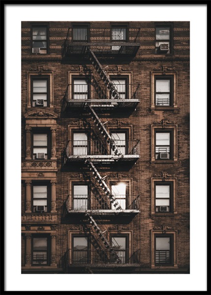 New York Fire Escape Plagát v skupine Plagáty / Umelecké fotografie v Desenio AB (14904)