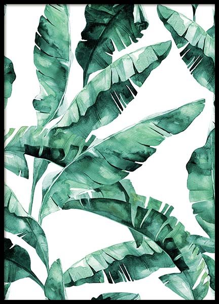 Banana Leaves Pattern Plagát v skupine Plagáty / Umelecké motívy v Desenio AB (2285)