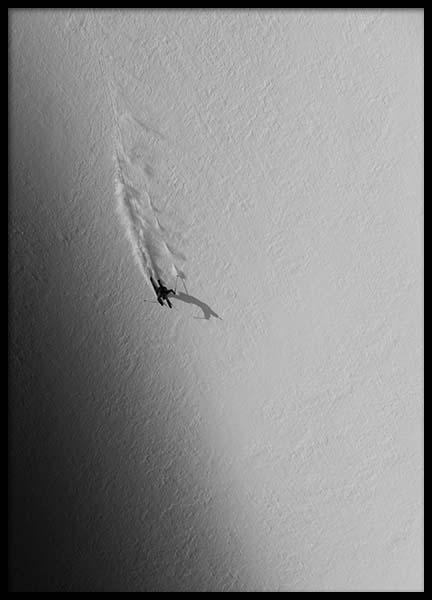 Baqueira Skiing Plagát v skupine Plagáty / Čiernobiele plagáty v Desenio AB (3478)