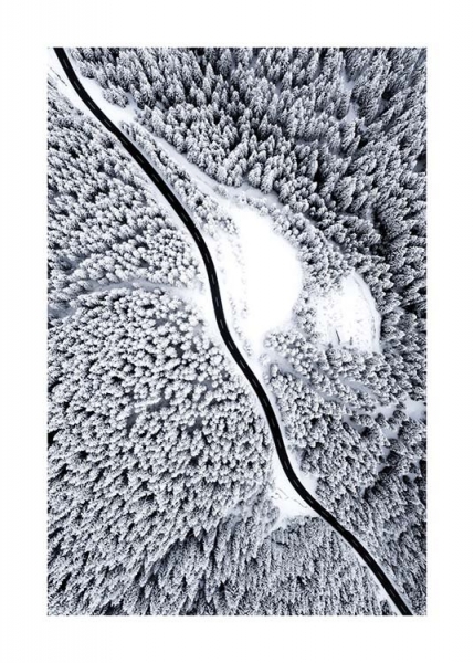 Winter Road Plagát v skupine Plagáty / Prírodné motívy v Desenio AB (3577)