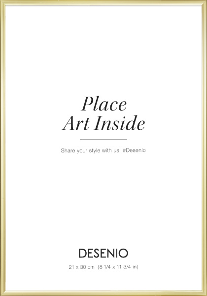 Zlatý kovový rám , 21x30