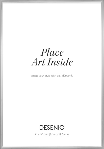 Strieborný kovový rám, 21x30