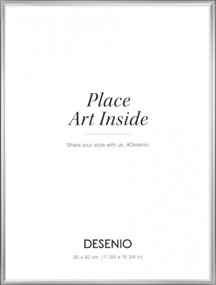 Strieborný kovový rám, 30x40