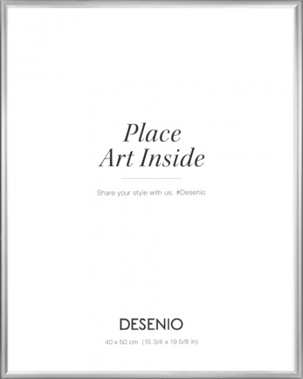 Strieborný kovový rám, 40x50