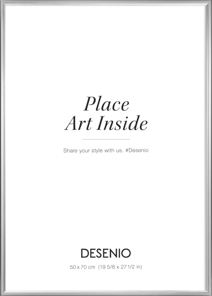 Strieborný kovový rám, 50x70