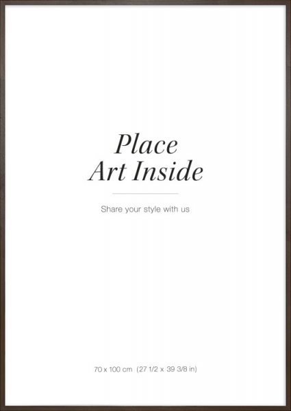 Hnedý drevený rám, 70x100