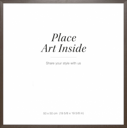 Hnedý drevený rám, 50x50