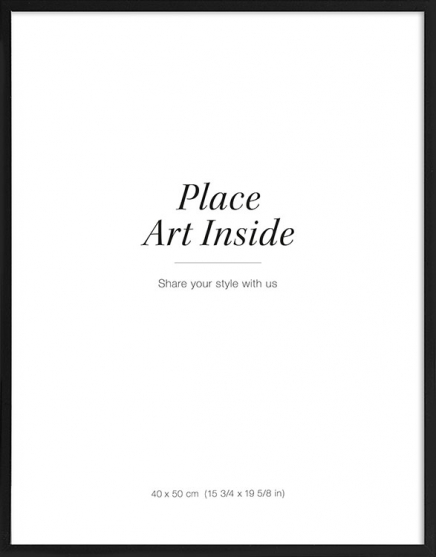 Čierny drevený rám, 40x50