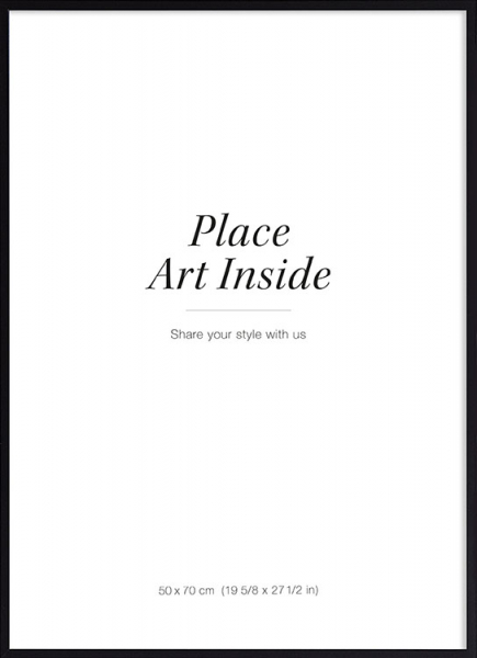 Čierny drevený rám, 50x70