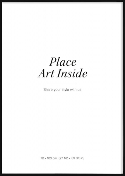 Čierny drevený rám, 70x100