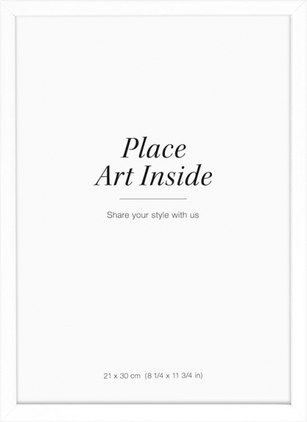 Biely drevený rám, 21x30