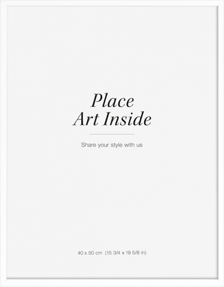 Biely drevený rám, 40x50