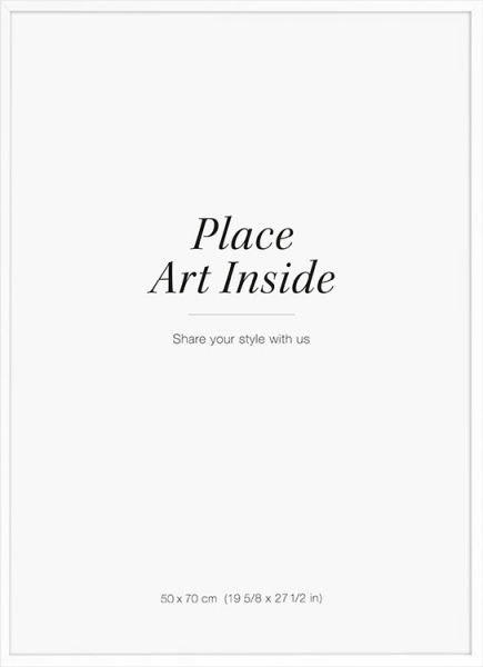 Biely drevený rám, 50x70