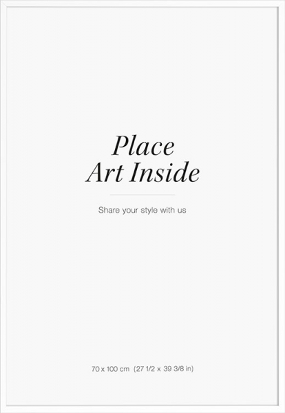 Biely drevený rám, 70x100