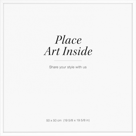 Biely drevený rám, 50x50