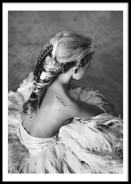 Love Warriors Wild Child Plagát v skupine Plagáty / Čiernobiele plagáty v Desenio AB (Pre5207)