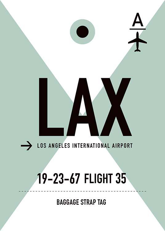 LAX Los Angeles Plagát