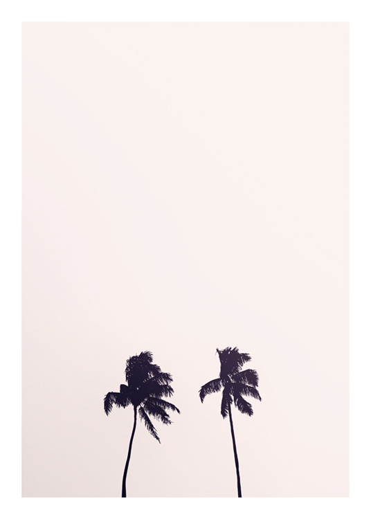 Pink Sky Palm Trees Plagát / Obloha v Desenio AB (10170)