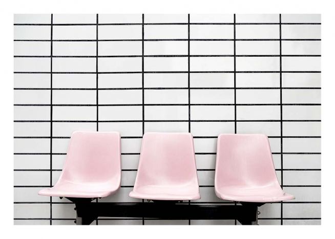 Three Pink Chairs Plagát / Umelecké fotografie v Desenio AB (10191)