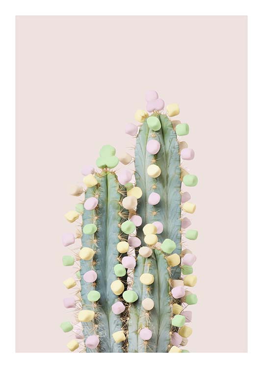 Candy Cactus Plagát / Obrazy pre deti v Desenio AB (10340)