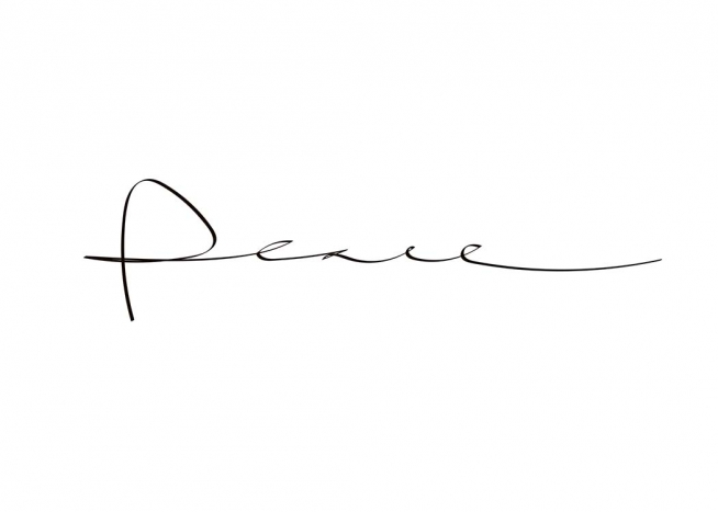 Peace Handwriting  Plagát / Obrazy s textom v Desenio AB (10353)