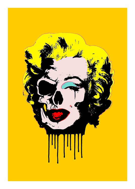 Skull Marilyn Plagát / Grafické plagáty v Desenio AB (10712)