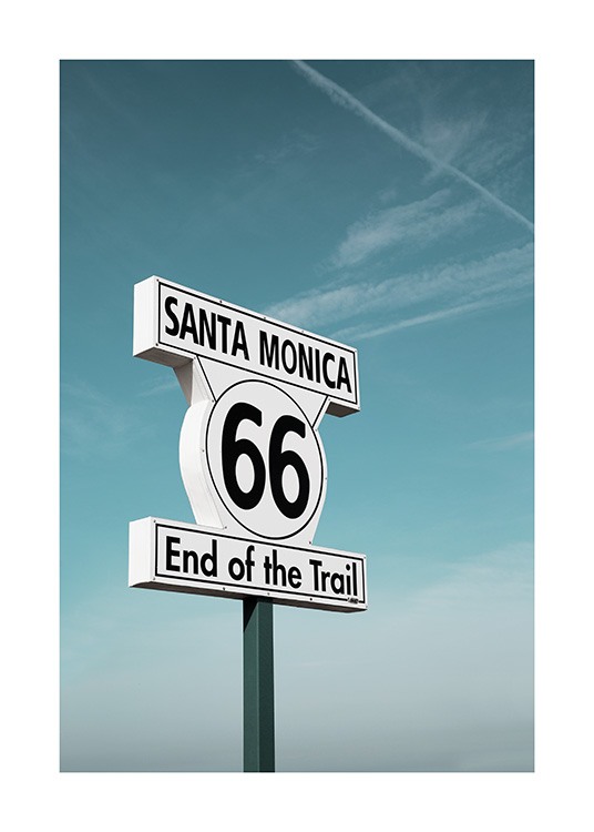 Route 66 Sign Plagát / 50x70 cm v Desenio AB (10778)