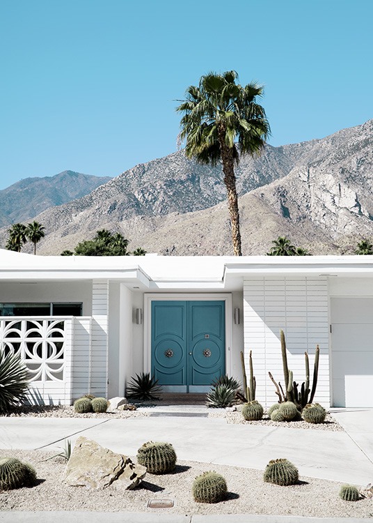 Blue Door Palm Springs Plagát / Architektúra v Desenio AB (10794)