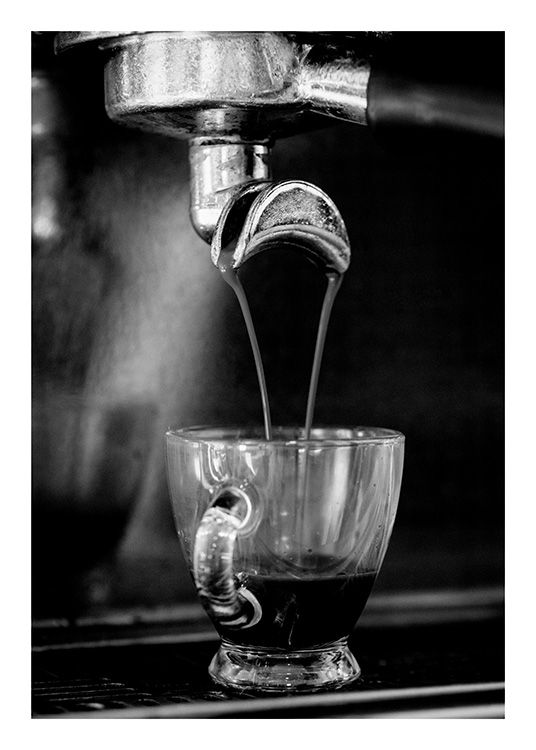 Espresso Plagát / Čiernobiele plagáty v Desenio AB (10824)