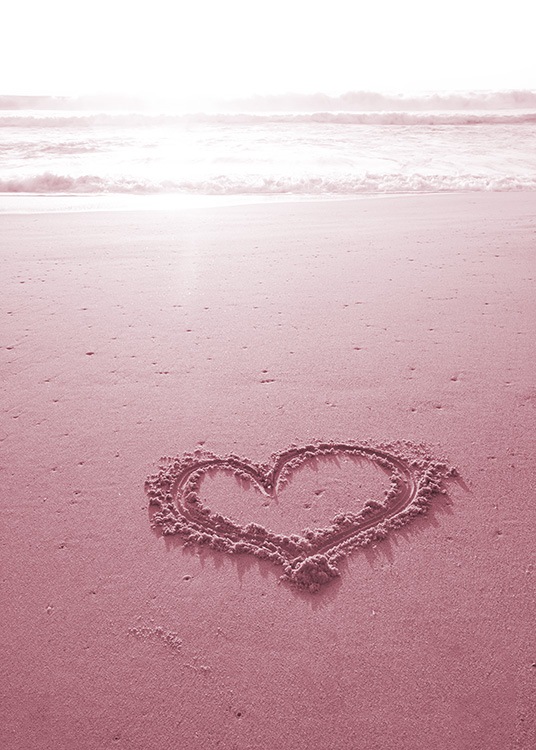 Heart on the Beach Plagát / Prírodné motívy v Desenio AB (10886)