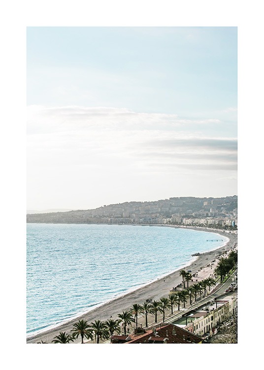 Beach View in Nice Plagát / Prírodné motívy v Desenio AB (10897)