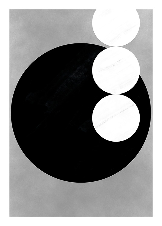 Black & White Shapes No3 Plagát / Čiernobiele plagáty v Desenio AB (11230)