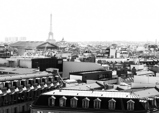 Paris View Plagát / Čiernobiele plagáty v Desenio AB (11332)