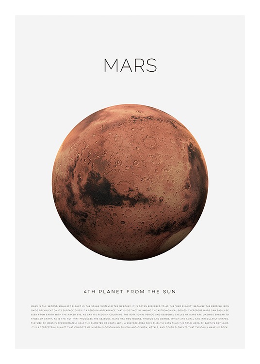 Planet Mars Plagát / Obrazy pre deti v Desenio AB (11438)