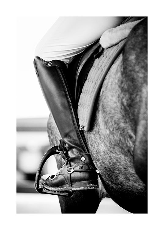 Horse Riding Plagát / Čiernobiele plagáty v Desenio AB (11486)