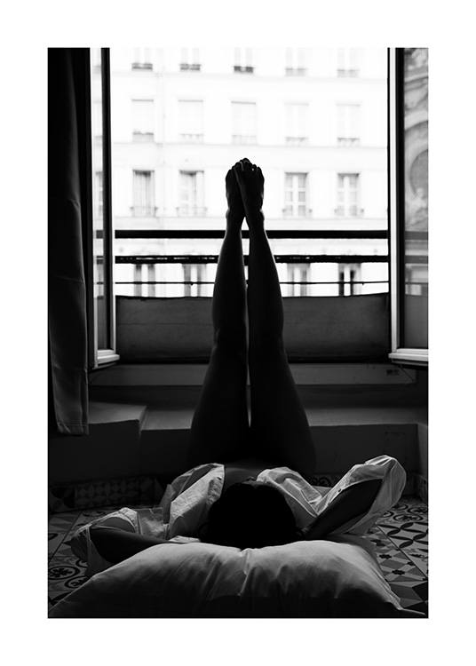Paris Window Plagát / Čiernobiele plagáty v Desenio AB (11531)