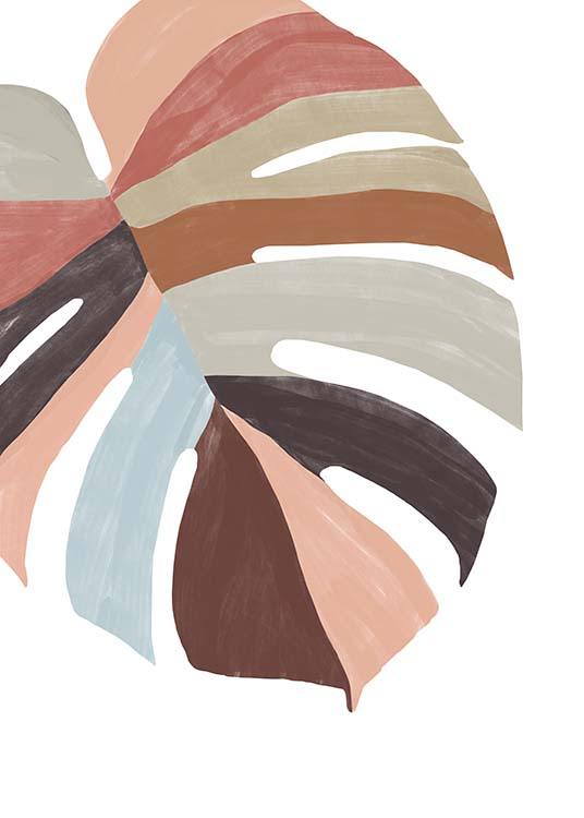 Painted Monstera Plagát