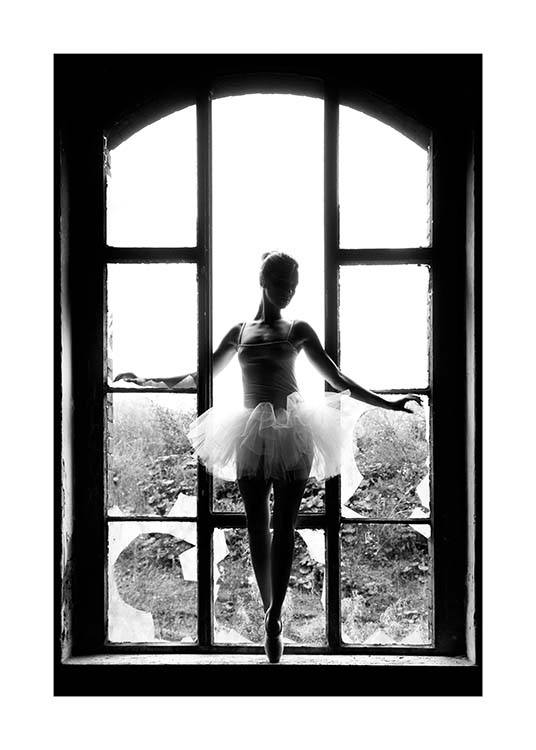 Window Ballet Plagát / Čiernobiele plagáty v Desenio AB (11701)