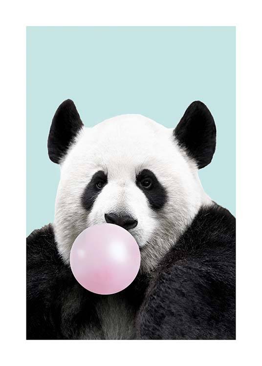 Bubblegum Panda Plagát / Obrazy pre deti v Desenio AB (11770)