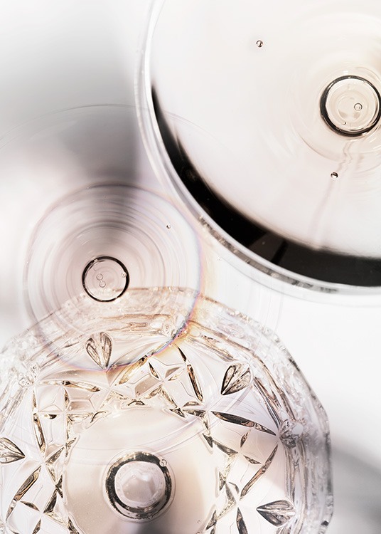 Crystal Glass Shapes Plagát