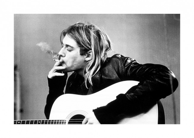 Kurt Cobain Plagát / Čiernobiele plagáty v Desenio AB (11966)